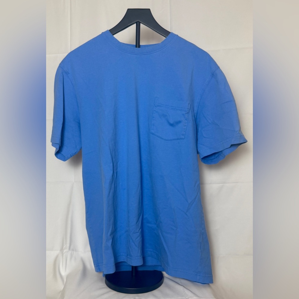 L.L. Bean Men's Short Sleeve Blue Pocket T-Shirt